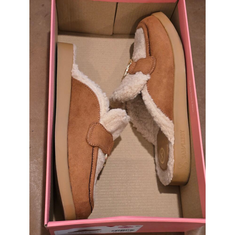 Sam & Libby Shelby Cozy Mule in Chestnut Tan EUC Size 7 - Picture 6 of 12